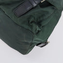 PRADA Backpack Nylon Green Silver Auth 154589-15