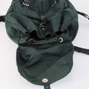 PRADA Backpack Nylon Green Silver Auth 154589-20