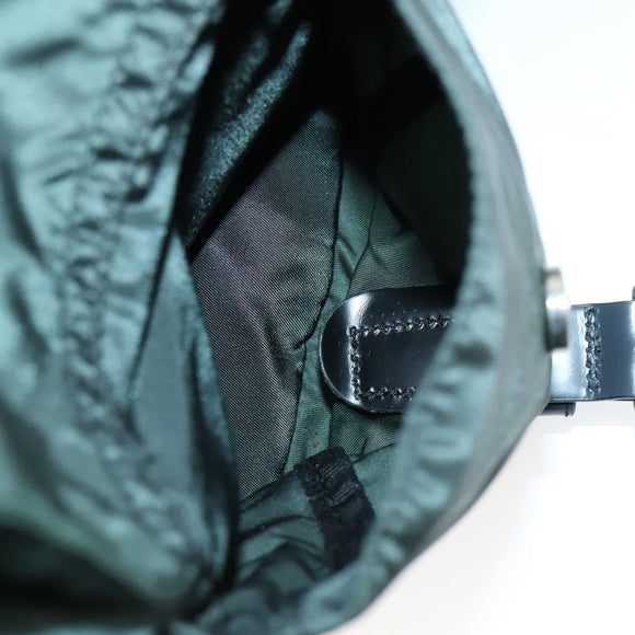 PRADA Backpack Nylon Green Silver Auth 154589