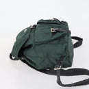 PRADA Backpack Nylon Green Silver Auth 154589-4