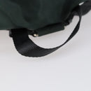 PRADA Backpack Nylon Green Silver Auth 154589-7