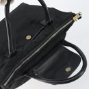 PRADA Hand Bag Nylon Black Gold Auth 154590-15