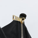 PRADA Hand Bag Nylon Black Gold Auth 154590-16