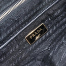 PRADA Hand Bag Nylon Black Gold Auth 154590-17