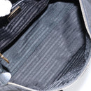 PRADA Hand Bag Nylon Black Gold Auth 154590-18