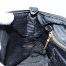 PRADA Hand Bag Nylon Black Gold Auth 154590-20