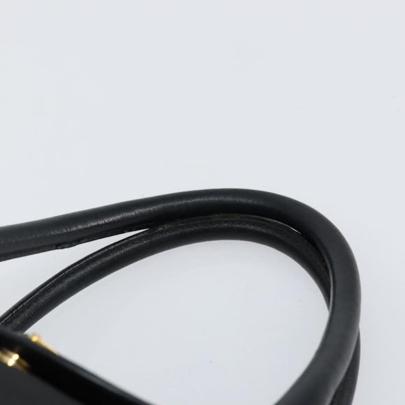 PRADA Hand Bag Nylon Black Gold Auth 154590
