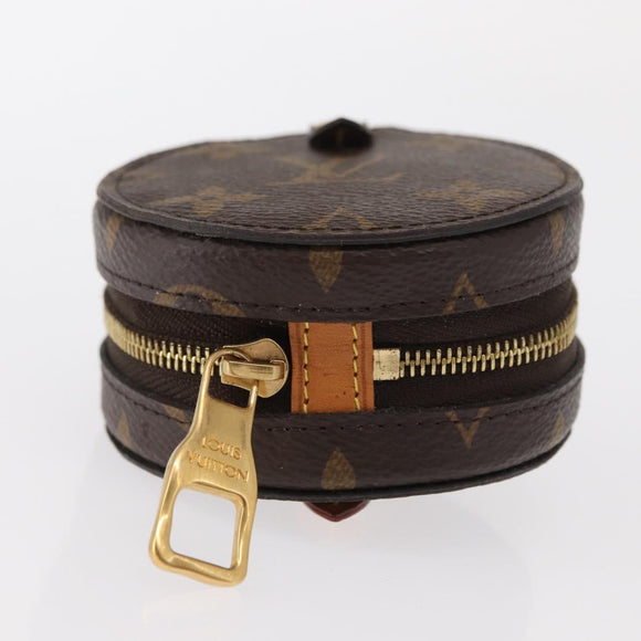 LOUIS VUITTON Monogram Round Case Coin Purse M68524 LV Auth 154593