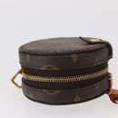 LOUIS VUITTON Monogram Round Case Coin Purse M68524 LV Auth 154593-3