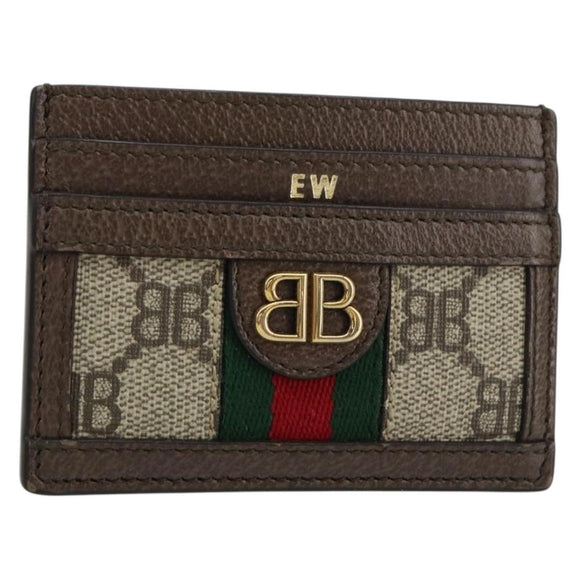 BALENCIAGA Hacker Project GUCCI Collaboration Card Case Leather Auth 154594