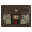 BALENCIAGA Hacker Project GUCCI Collaboration Card Case Leather Auth 154594-13
