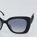 CHANEL Square Shape Eyewear Sunglasses plastic Navy 5422-B-A CC Auth 154595V-6