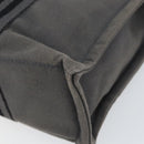 HERMES Fourre ToutPM Hand Bag Canvas Gray Silver Auth 154596-12