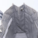 HERMES Fourre ToutPM Hand Bag Canvas Gray Silver Auth 154596-16