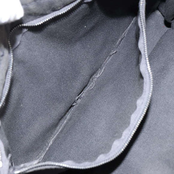 HERMES Fourre ToutPM Hand Bag Canvas Gray Silver Auth 154596