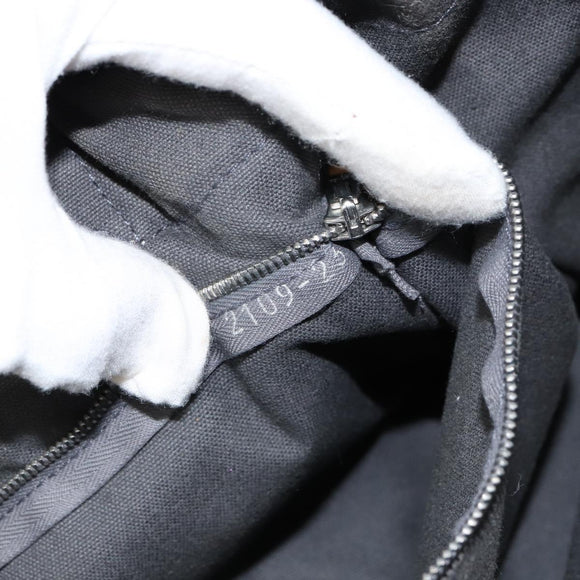 HERMES Fourre ToutPM Hand Bag Canvas Gray Silver Auth 154596