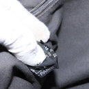 HERMES Fourre ToutPM Hand Bag Canvas Gray Silver Auth 154596-21