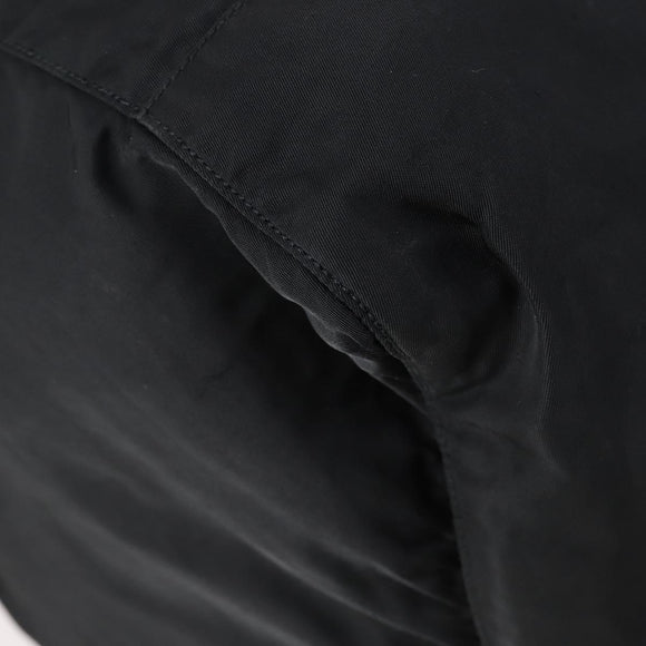 PRADA Boston Bag Nylon 2way Black Silver Auth 154610