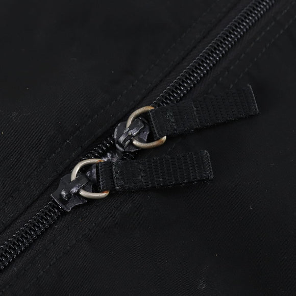 PRADA Boston Bag Nylon 2way Black Silver Auth 154610