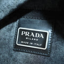 PRADA Boston Bag Nylon 2way Black Silver Auth 154610-22