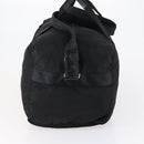 PRADA Boston Bag Nylon 2way Black Silver Auth 154610-3