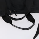 PRADA Boston Bag Nylon 2way Black Silver Auth 154610-8