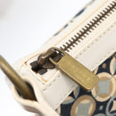 CELINE Accessory Pouch Canvas Navy Auth 154611-15