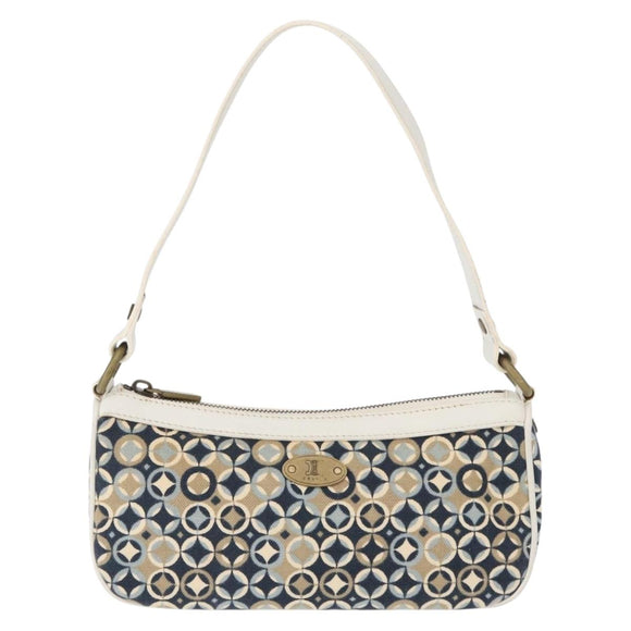 CELINE Accessory Pouch Canvas Navy Auth 154611