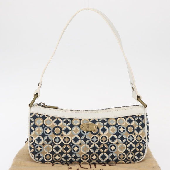 CELINE Accessory Pouch Canvas Navy Auth 154611