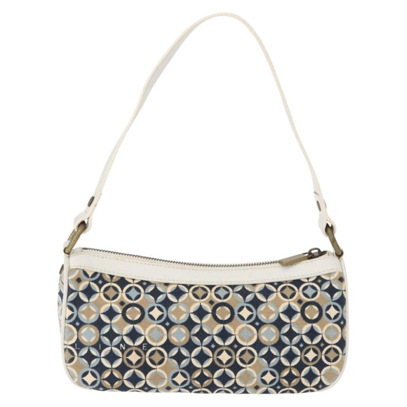 CELINE Accessory Pouch Canvas Navy Auth 154611