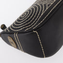 CELINE Accessory Pouch Canvas Brown Auth 154612V-10