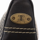 CELINE Accessory Pouch Canvas Brown Auth 154612V-15