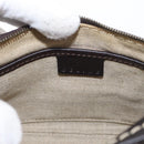 CELINE Accessory Pouch Canvas Brown Auth 154612V-16