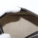 CELINE Accessory Pouch Canvas Brown Auth 154612V-17