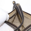 CELINE Accessory Pouch Canvas Brown Auth 154612V-18