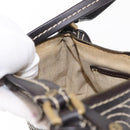 CELINE Accessory Pouch Canvas Brown Auth 154612V-19