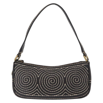 CELINE Accessory Pouch Canvas Brown Auth 154612V - 0