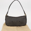 CELINE Accessory Pouch Canvas Brown Auth 154612V-23