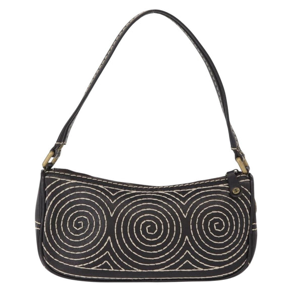 CELINE Accessory Pouch Canvas Brown Auth 154612V