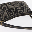 CELINE Accessory Pouch Canvas Brown Auth 154612V-6