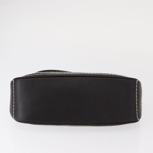 CELINE Accessory Pouch Canvas Brown Auth 154612V