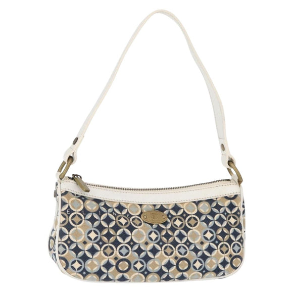 CELINE Accessory Pouch Canvas Navy Auth 154613