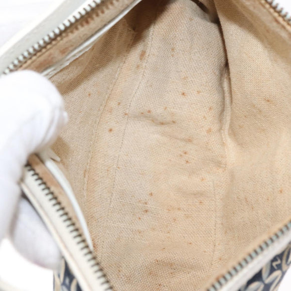 CELINE Accessory Pouch Canvas Navy Auth 154613