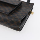 CELINE Macadam Canvas Shoulder Bag PVC Leather Black Gold Auth 154614-10