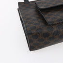 CELINE Macadam Canvas Shoulder Bag PVC Leather Black Gold Auth 154614-11