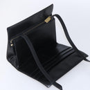 CELINE Macadam Canvas Shoulder Bag PVC Leather Black Gold Auth 154614-15