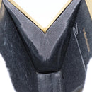 SAINT LAURENT Hand Bag Enamel Black Gold Auth 154615-20