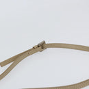 FENDI Zucchino Canvas Shoulder Bag Beige Silver Auth 154619-8