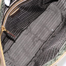 PRADA Hand Bag Canvas Beige Gold Auth 154622-9