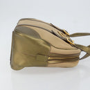 PRADA Hand Bag Canvas Beige Gold Auth 154622-3